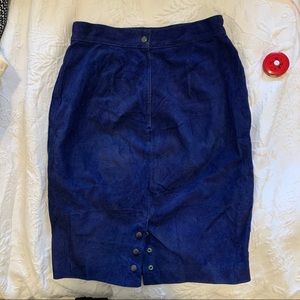 Indie Sleeze—Vintage Suede Pencil Skirt